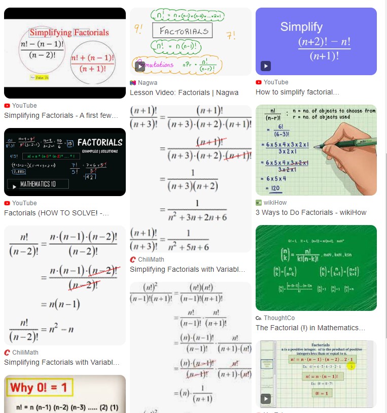 Can you combine Factorials